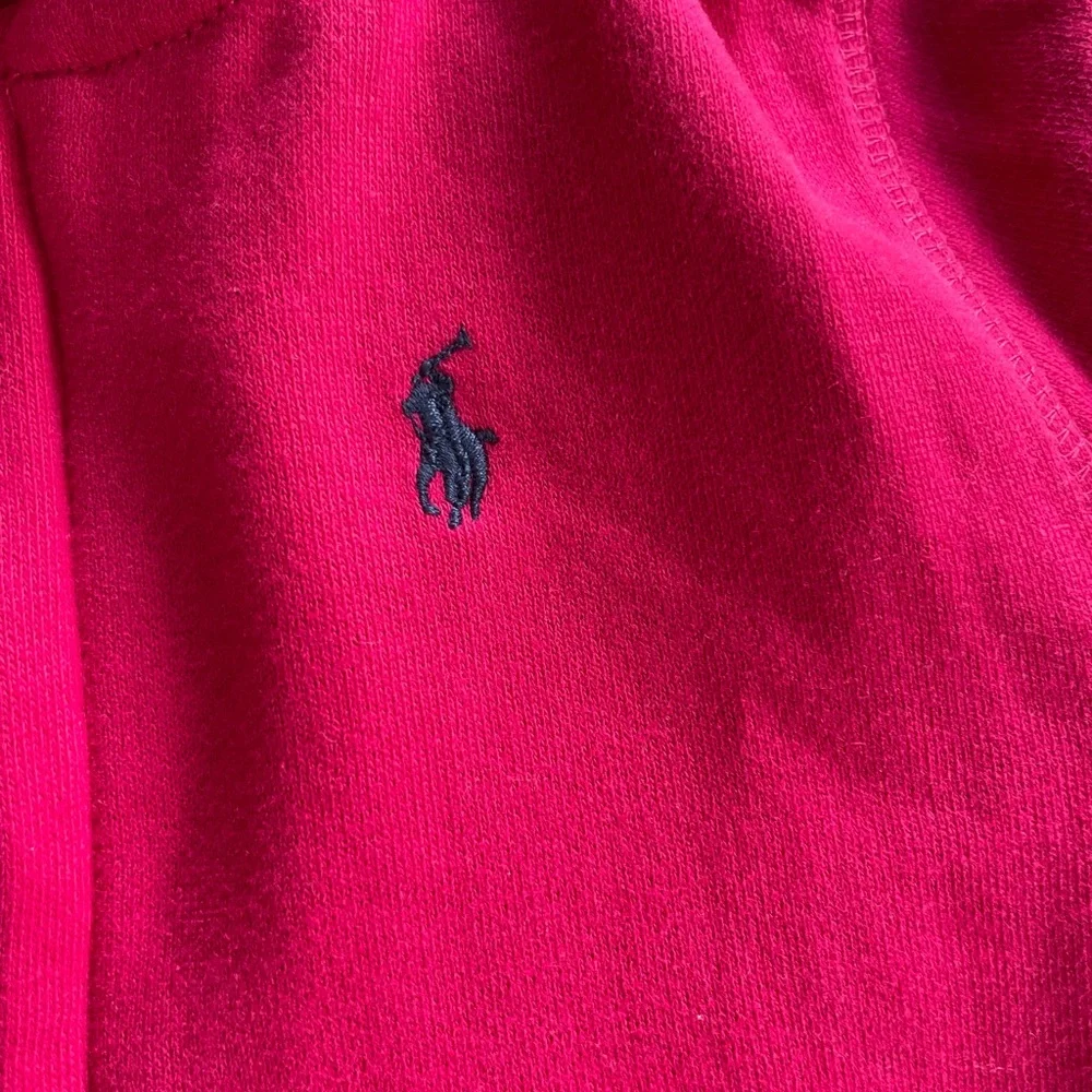 Ralph Lauren Pink Hooded Zip-Up Sweatshirt for Kids